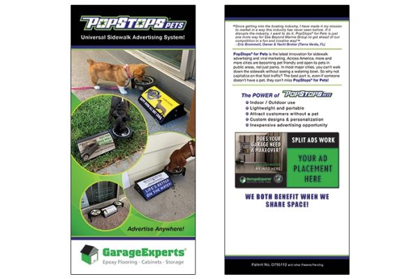 Garage Experts - PopStops For Pets Rack Cards